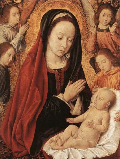 Master of Moulins Madonna and Child Adored by Angels oil painting image